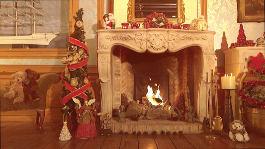 FIREPLACE TV - Christmas Fireplace with Fire Sounds