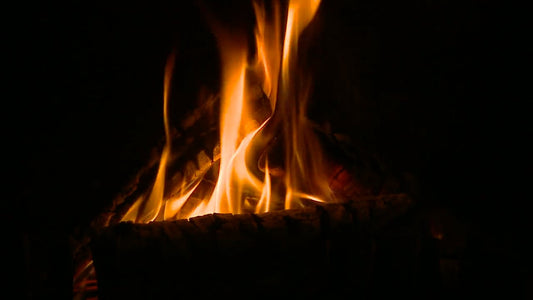 FIREPLACE TV - Dark Romantic Fire with Fire Sounds