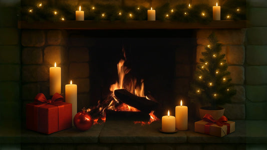 FIREPLACE TV - Christmas Fireplace with Decoration and Fire Sounds