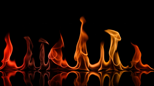 FIREPLACE - Faster Warm Color Gas Flames - 1 Hour with Crackling Fire Sounds