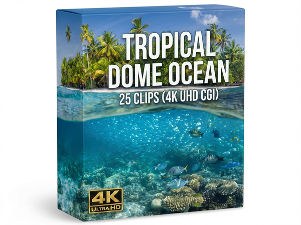 Creator Pack – 25 single clips of Tropical Dome Ocean (4K UHD)