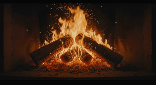 FIREPLACE - 4 Logs with Sparkling Fire 30 Minutes