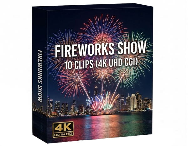 Creator Pack - 10 single clips of Fireworks Show (4K UHD)