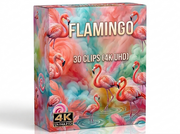 Creator Pack - 30 single clips of Flamingos (4K UHD)