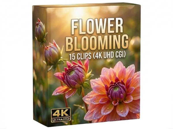 Creator Pack – 15 single clips of Flowers Blooming (4K UHD)