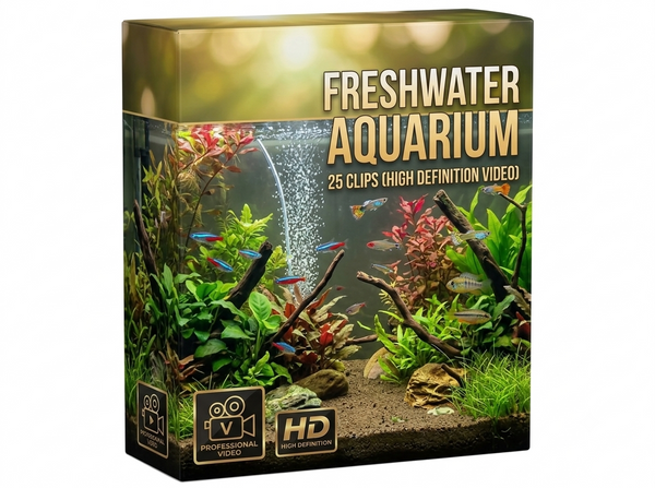 Creator Pack – 30 Single Clips of Freshwater Aquarium (HD)
