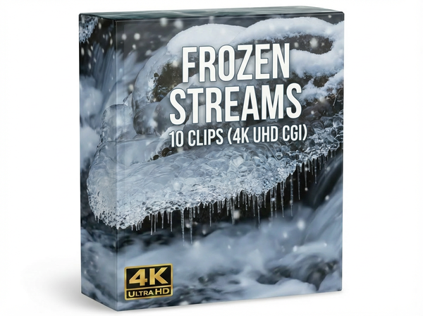 Creator Pack – 10 single clips of Frozen Streams (4K UHD)