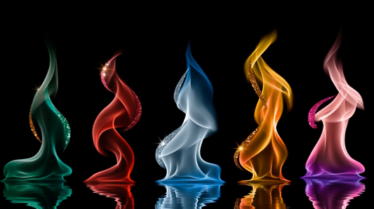 FIREPLACE - 1 Hour Glitter Flames with Relaxing Music
