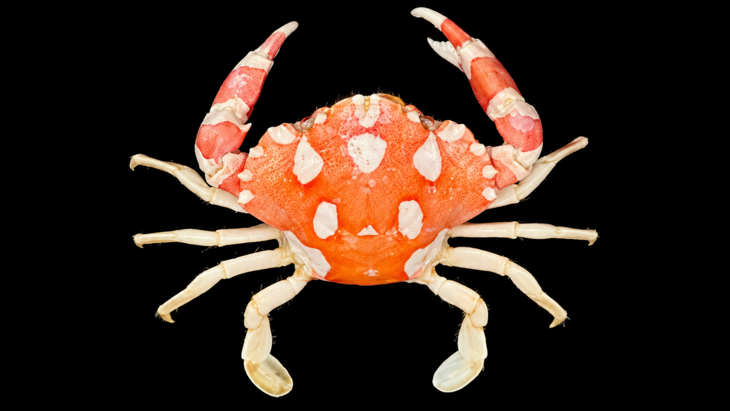 Harlequin Swimming Crab (Lissocarcinus orbicularis) | Preserved Crab Specimen | Real Orbicular Swimming Crab