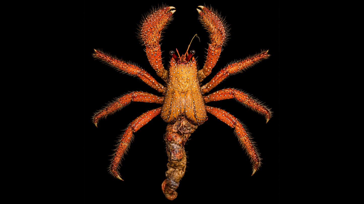 Hermit Crab (Pagurus sinuatus) | Preserved Crab Specimen | Real Marine Hermit Crab