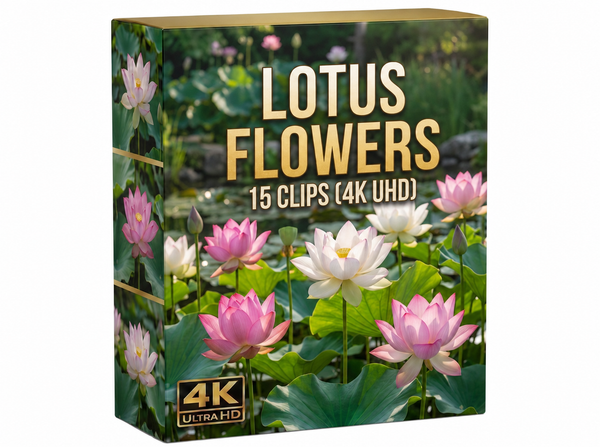 Creator Pack - 15 single clips of Lotus Flowers (4K UHD)