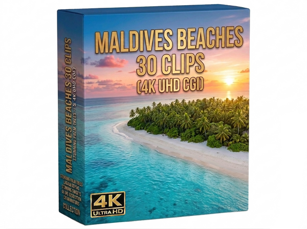 Creator Pack - 30 single clips of Maldives Beaches (4K UHD)
