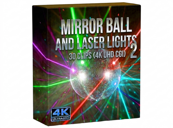 Creator Pack - 30 single clips of Mirror Ball And Laser Lights 2 (4K UHD)