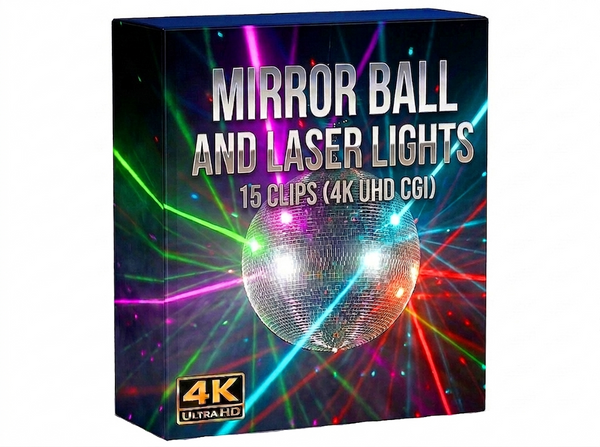 Creator Pack – 15 single clips of Mirror Ball and Laser Lights (4K UHD)