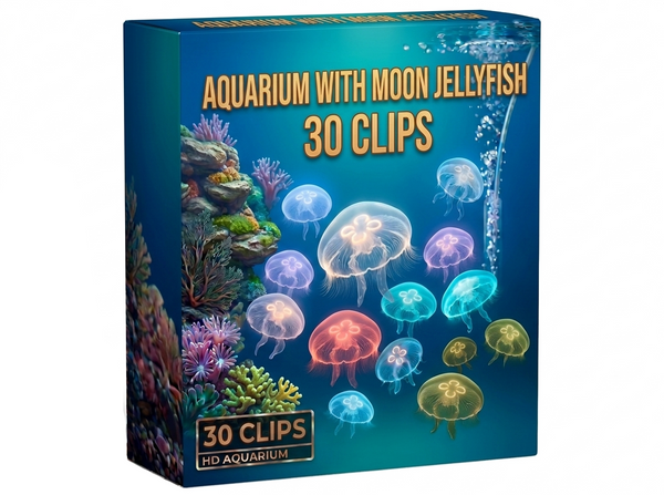 Creator Pack - 30 single clips of Moon Jellyfish Aquarium (HD)