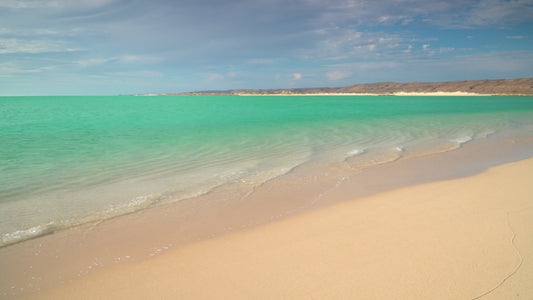 NATURE SOUND - 1 Hour Relaxing Beach and Sunset Scene Coral Bay Australia with Ocean Wave Sounds