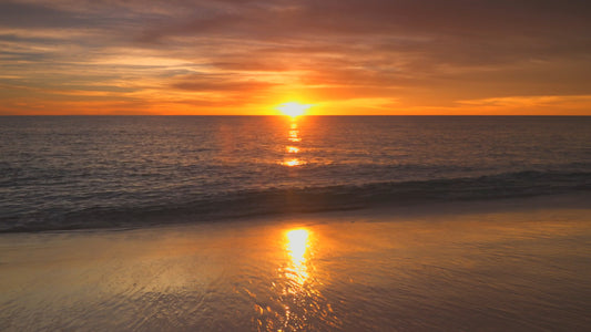 NATURE SOUND - 4K Dramatic Sunset and Twilight Beaches from Cape Levegue with Ocean Sounds