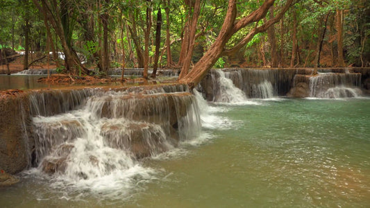 NATURE SOUND - Emerald Waterfalls 1 with Water Sounds
