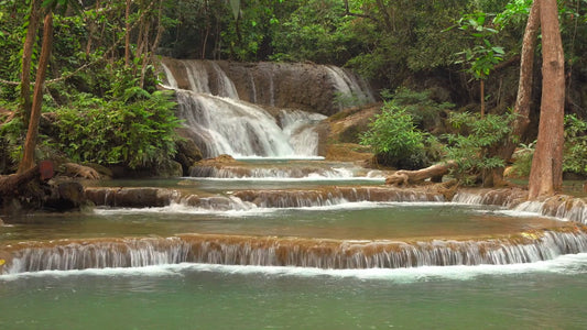 NATURE SOUND - Emerald Waterfalls 4 with Water Sounds