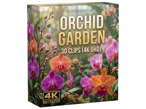 Creator Pack - 30 single clips of Orchid Garden (4K UHD)