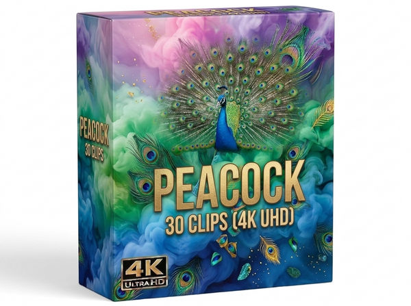 Creator Pack - 30 single clips of Peacock (4K UHD)