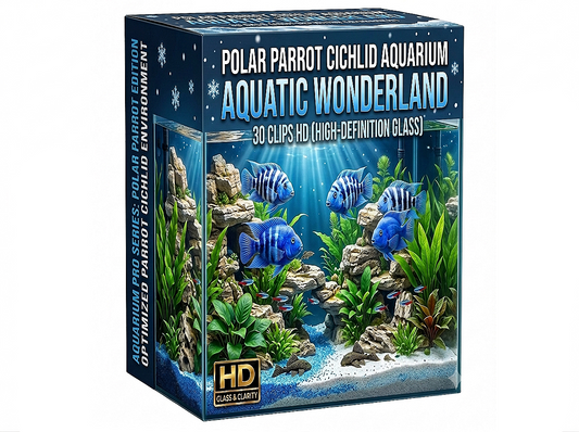 Creator Pack – 30 Single Clips of Polar Blue Parrot Cichlid Aquarium (HD)