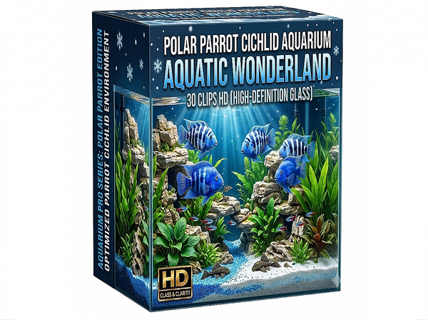 Creator Pack – 30 Single Clips of Polar Blue Parrot Cichlid Aquarium (HD)