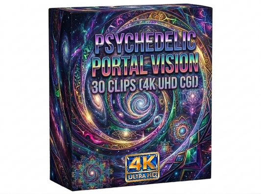 Creator Pack - 30 single clips of Psychedelic Portal Vision (4K UHD)