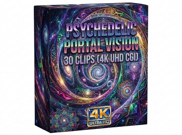 Creator Pack - 30 single clips of Psychedelic Portal Vision (4K UHD)