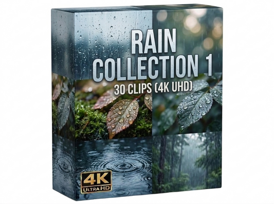 Creator Pack - 30 single clips of Rain Collection 1 (4K UHD)