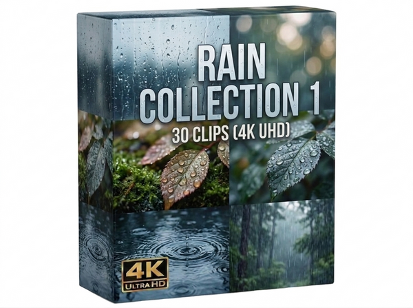 Creator Pack - 30 single clips of Rain Collection 1 (4K UHD)