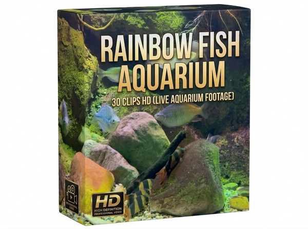 Creator Pack – 30 Single Clips of Rainbow Fish Aquarium (HD)