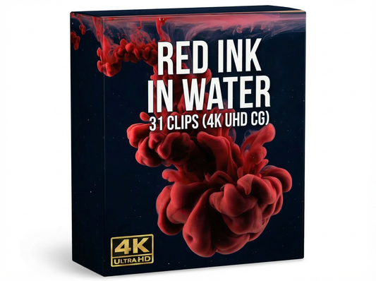 Creator Pack - Abstract  Red - Orange Ink in Water  31 Clips (4K UHD CGI)