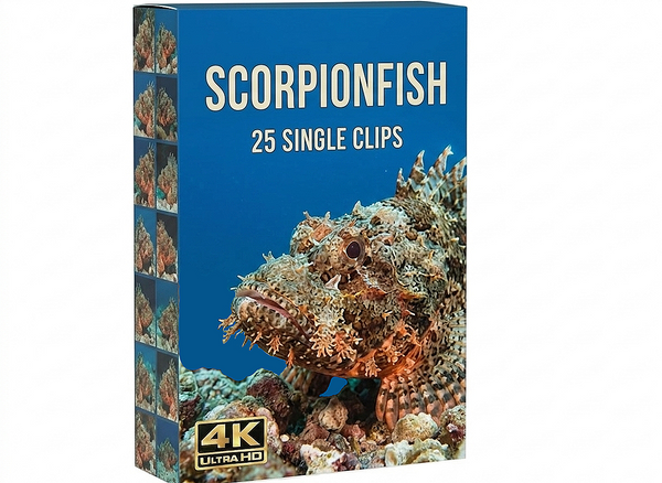 Creator Pack - 25 single clips of Scorpionfish (4K UHD)