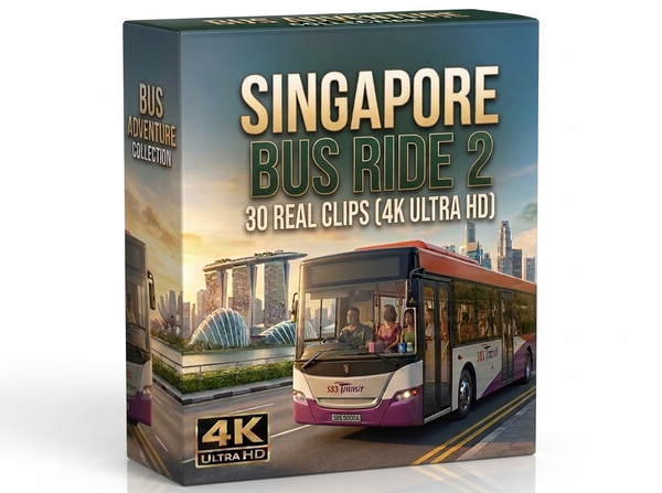 Creator Pack - 30 single clips of Singapore Bus Ride 2 (4K UHD)