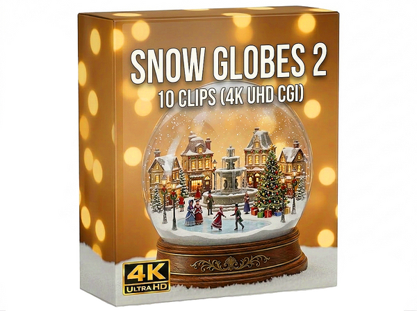 Creator Pack - 10 single clips of Snow Globes 2 (4K UHD)
