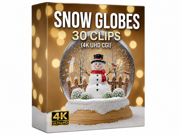 Creator Pack - 30 single clips of Snow Globes (4K UHD)