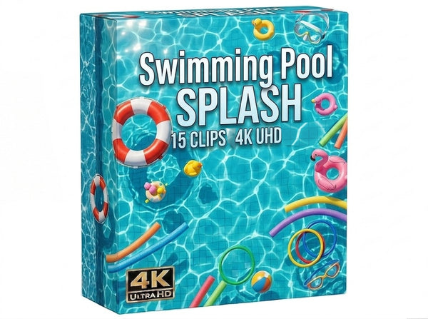 Creator Pack - 15 single clips of Swimming pool (4K UHD)