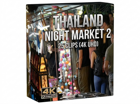 Creator Pack - 25 single clips of Thailand Night Market 2 (4K UHD)
