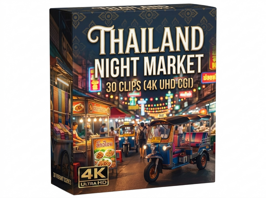 Creator Pack - 30 single clips of Thailand Night Market (4K UHD)