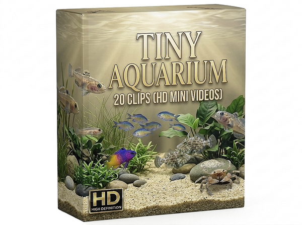 Creator Pack – 20 Single Clips of Tiny Aquarium (HD)