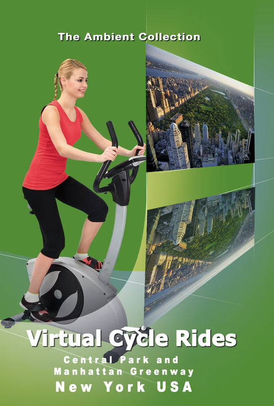 Virtual Cycle - Central Park and Manhattan Greenway - New York - USA with  Local Binaural Sounds