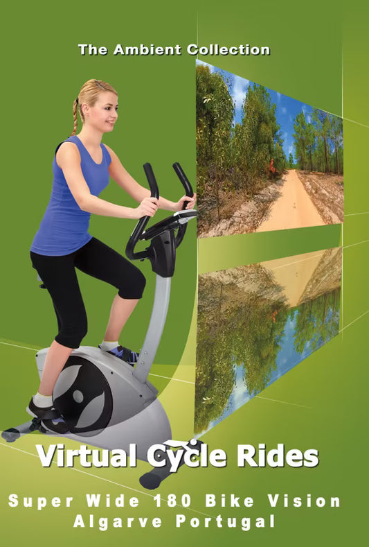 Super Wide 180 Bike Vision - Algarve, Portugal - Treadmill or Indoor Cycling High Speed Cardio Workouts