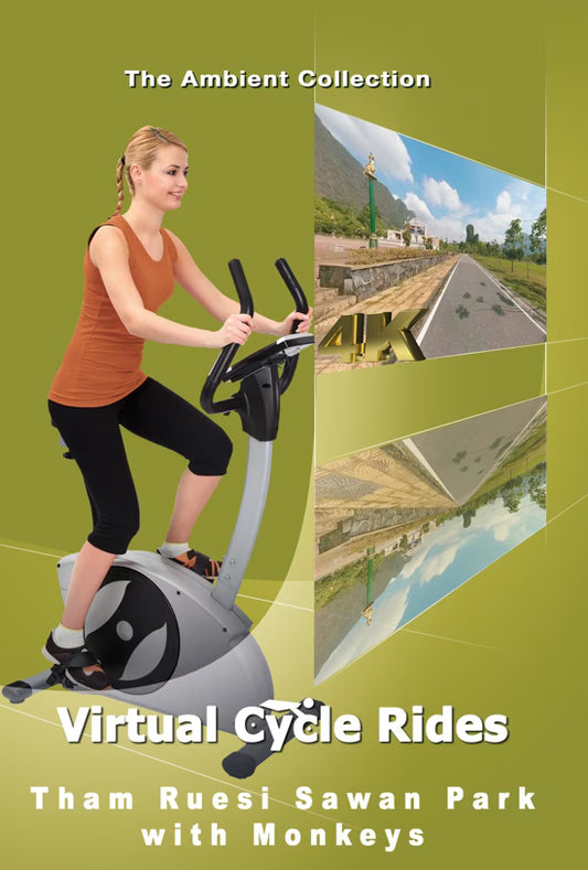 Virtual Cycle - Tham Ruesi Sawan Park with Monkeys and Limestone Scenery