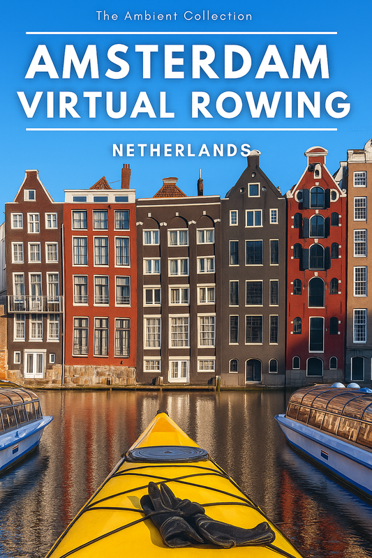 Virtual Rowing - Amsterdam Canals - The Netherlands + Rowing Sounds