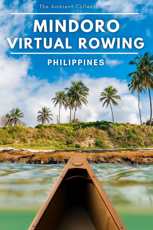 Virtual Rowing - Mindoro Philippines with Tropical Beaches - Fishing Villages with Sea Sounds