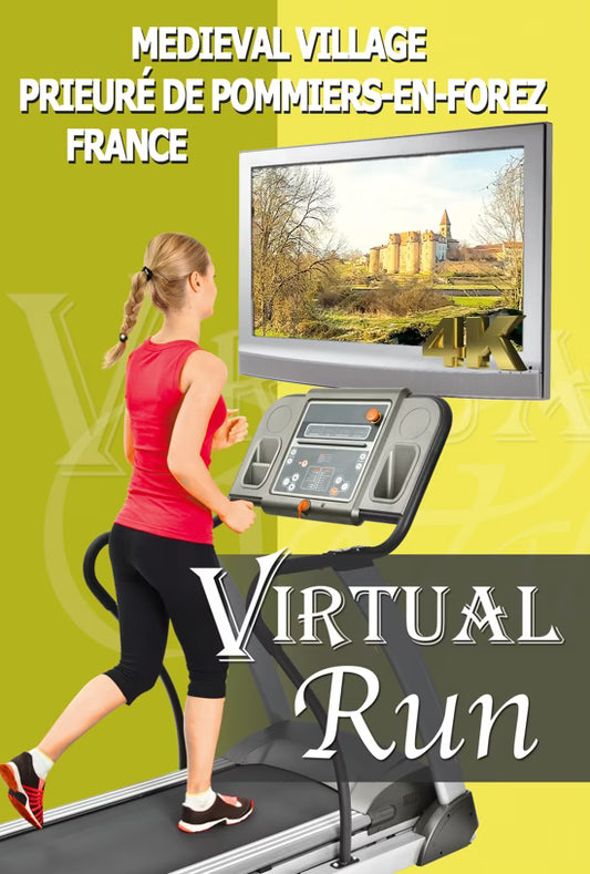 Virtual Run - Medieval Village Prieuré de Pommiers-en-Forez - France