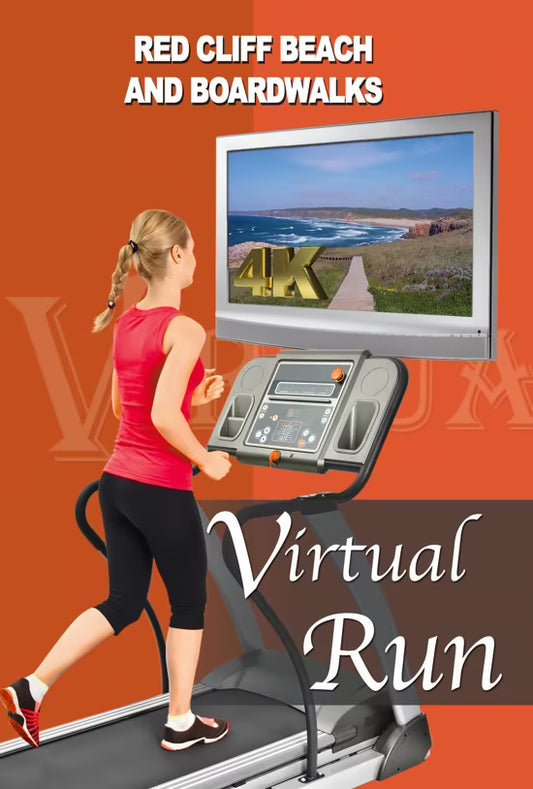 Virtual Run - Red Cliff Beach + Boardwalks - Portugal