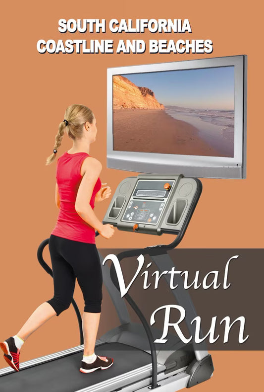 Virtual Run - South California Coastline and Beaches with Natural Sounds