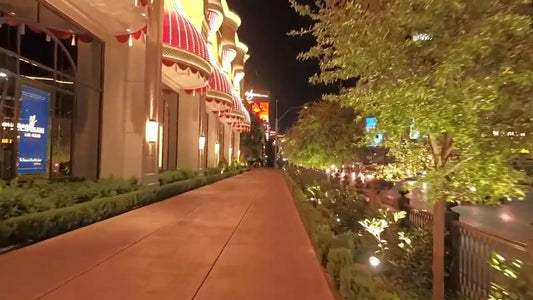 Virtual Run – Timelapse Las Vegas Night Run with Techno Music